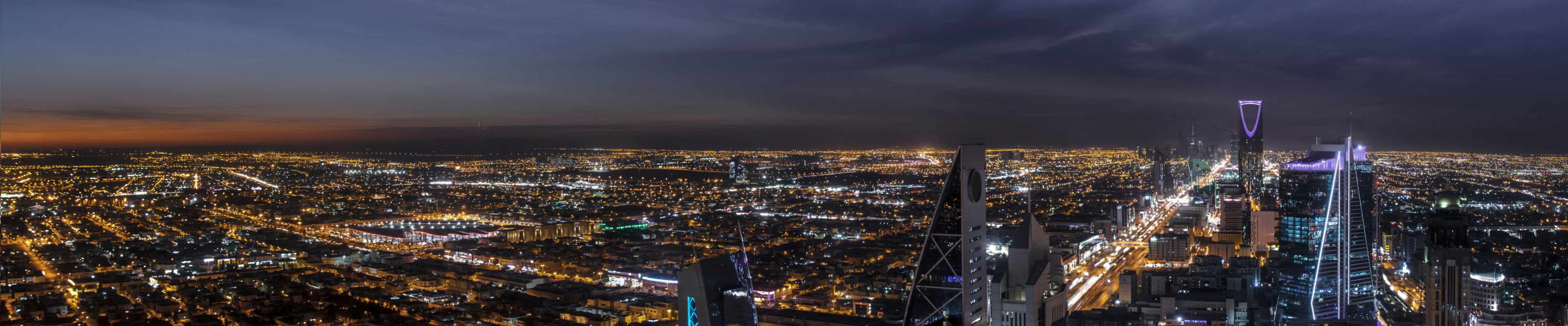 Riyadh city in Saudi Arabia, night view